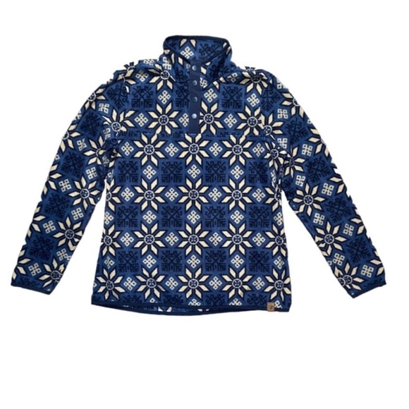 LIV Outdoor Pullover Fleece Sherpa 1/4 zip Jacket Dark Blue - Picture 1 of 5